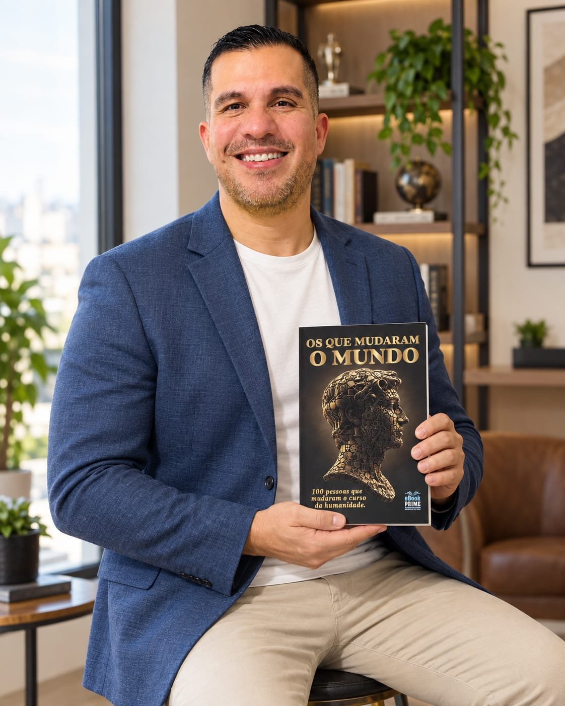 Livros em uma estante